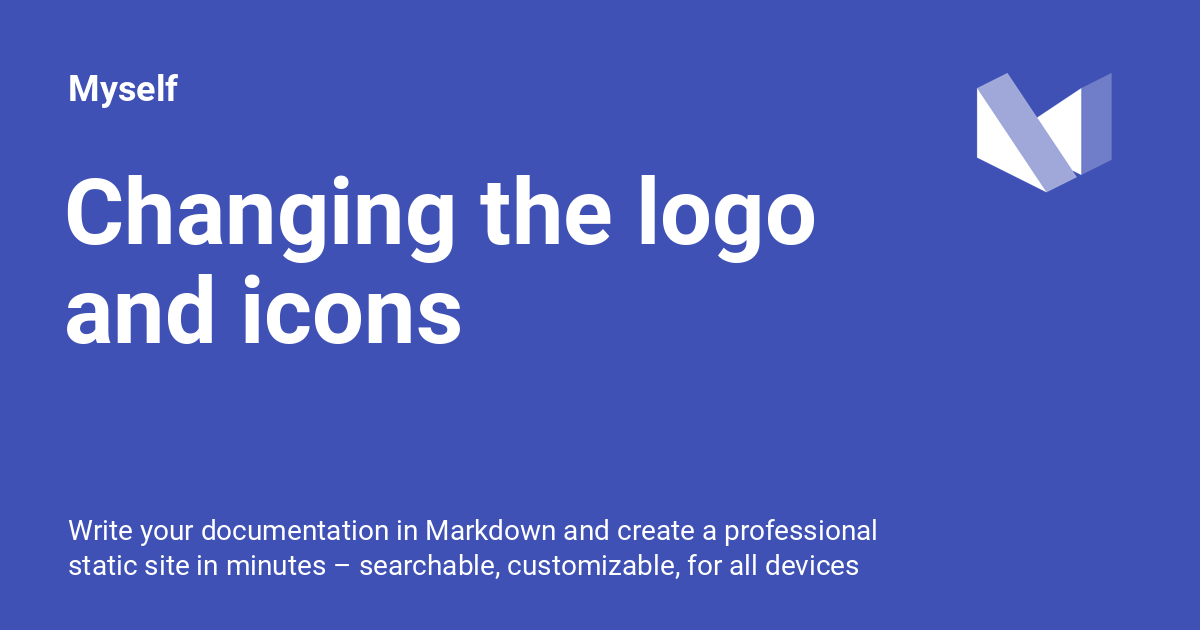 Changing the logo and icons - Myself